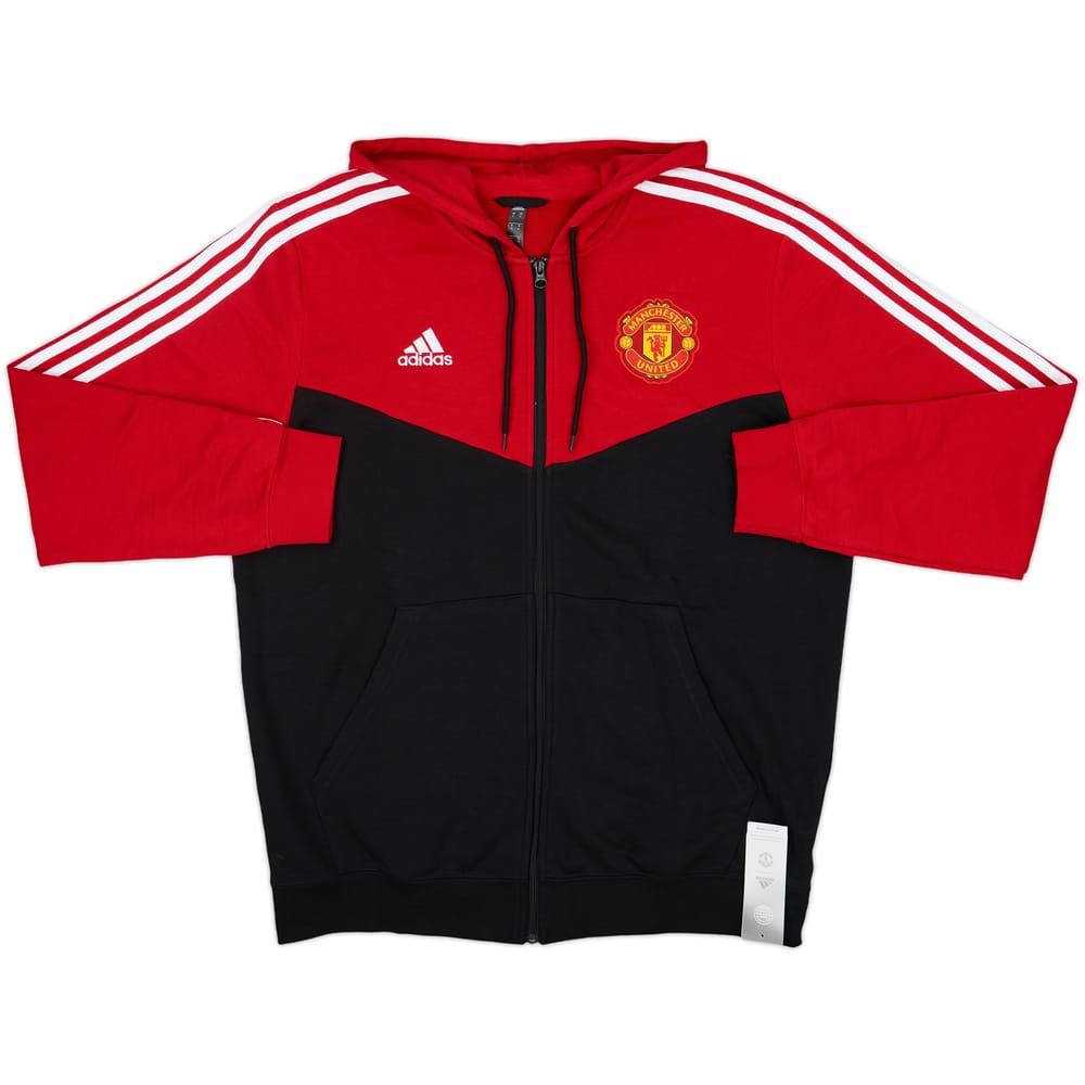 2021-22 Manchester United adidas Zipped Hooded Sweat Top (XL)
