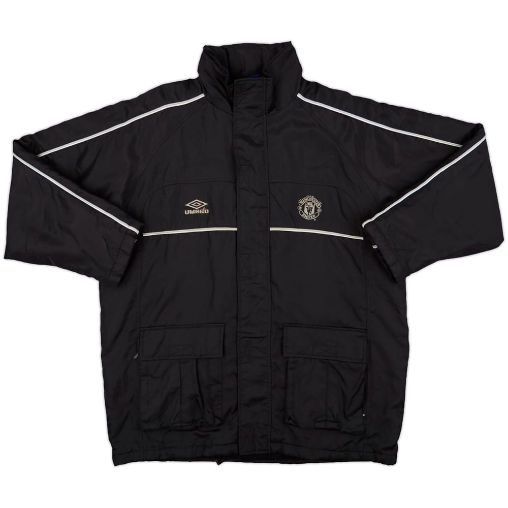2000-01 Manchester United Umbro Padded Bench Coat - 8/10 - (L)