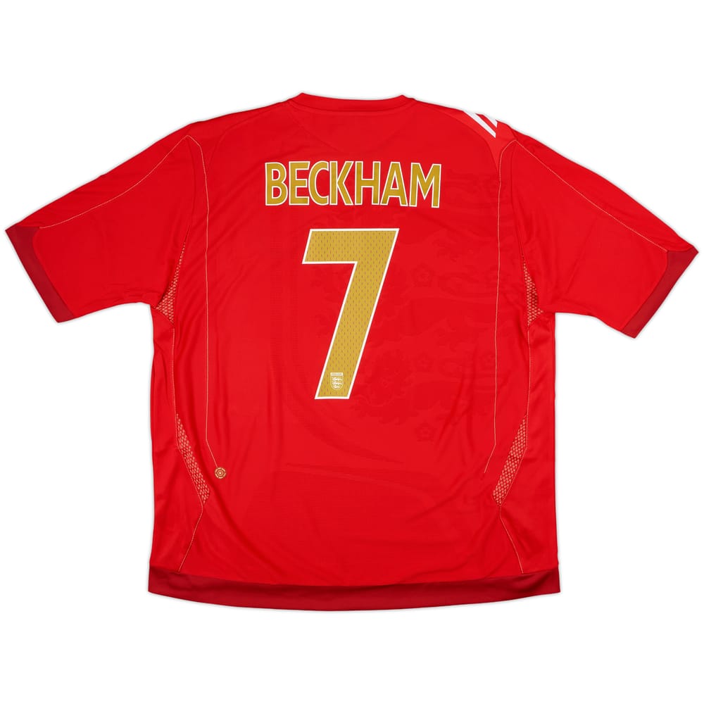 2006-08 England Away Shirt Beckham #7 (XXL)