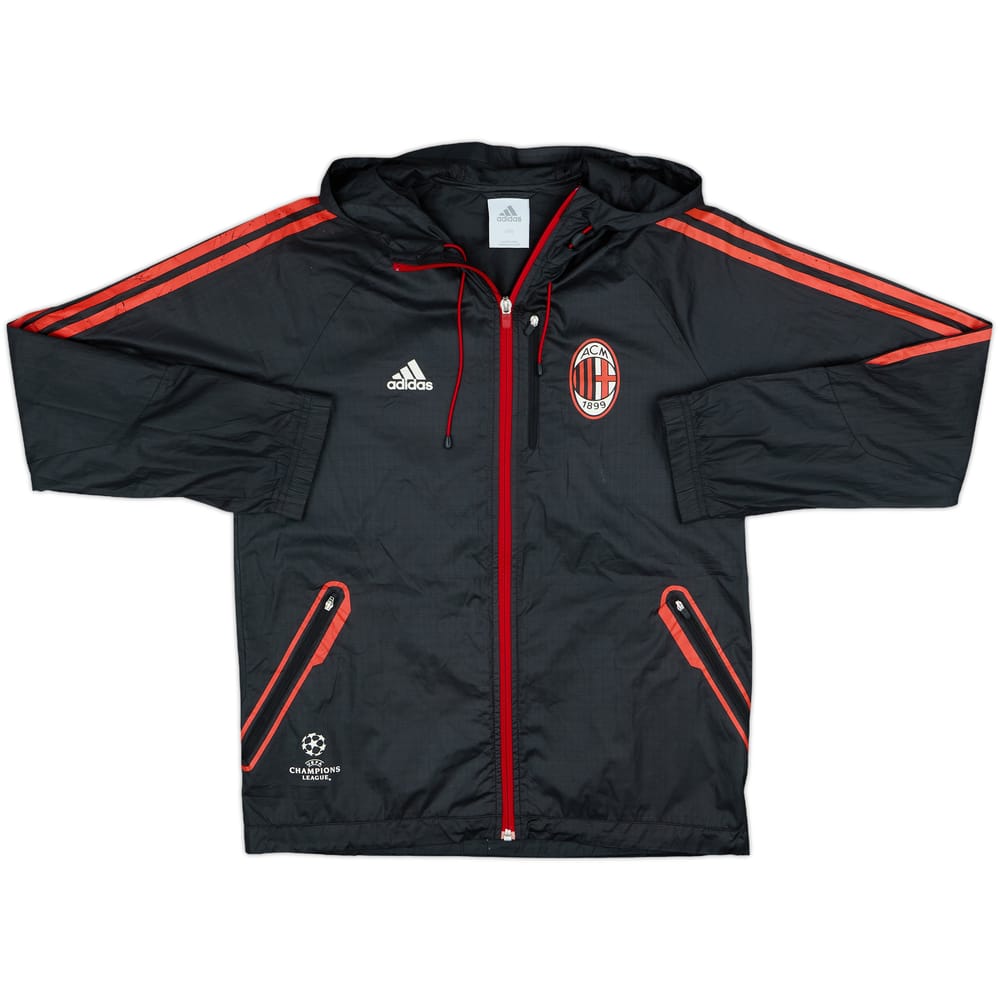 2010-11 AC Milan adidas Hooded Rain Jacket - 7/10 - (S)