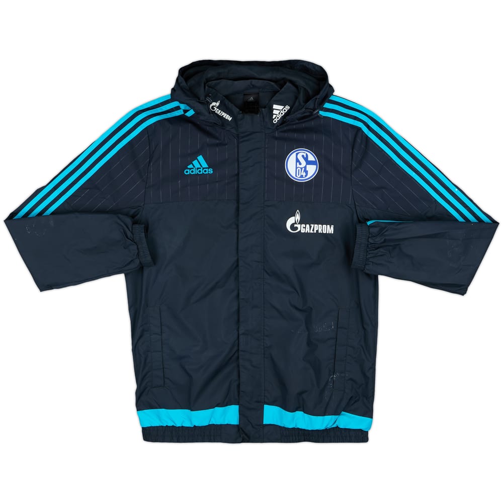 2015-16 Schalke adidas Hooded Rain Jacket - 4/10 - (M)