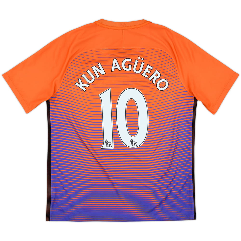 2016-17 Manchester City Third Shirt Kun Aguero #10 - 9/10 - (L)