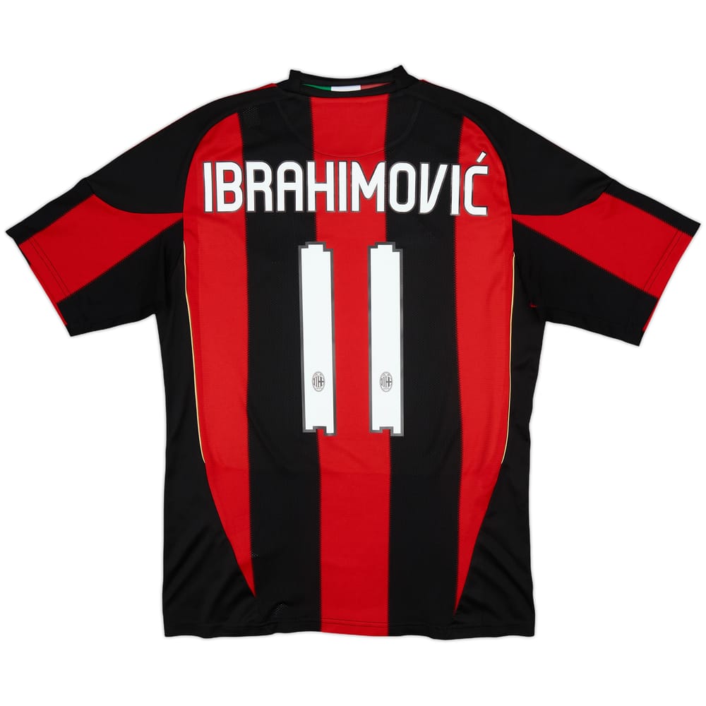 2010-11 AC Milan Home Shirt Ibrahimovic #11 - 10/10 - (S)