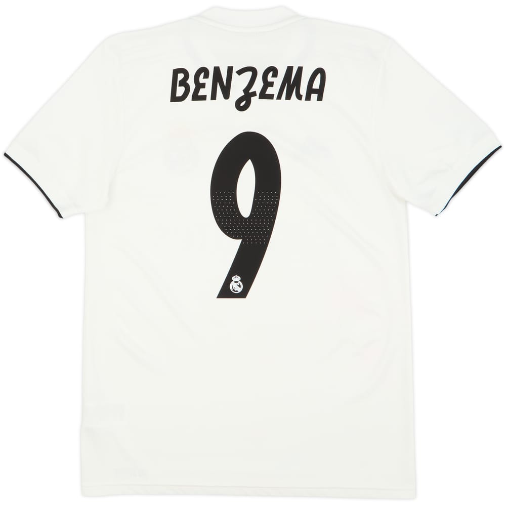 2018-19 Real Madrid Home Shirt Benzema #9 - 7/10 - (S)