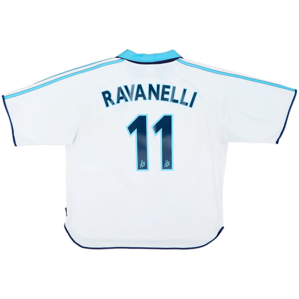 1999-00 Olympique Marseille Home Shirt Ravanelli #11 - 8/10 - (XL)