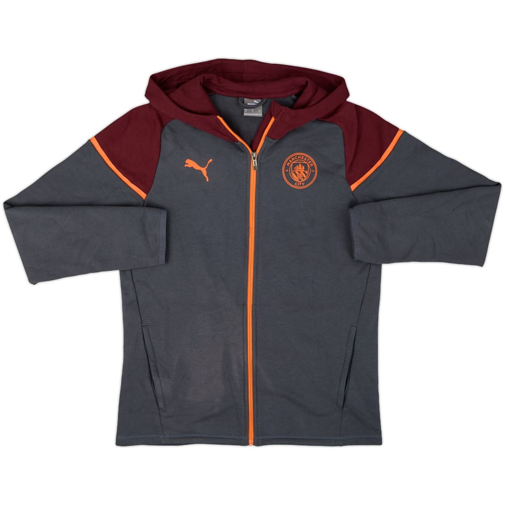 2023-24 Manchester City Puma Zipped Hooded Sweat Top - 6/10 - (M)