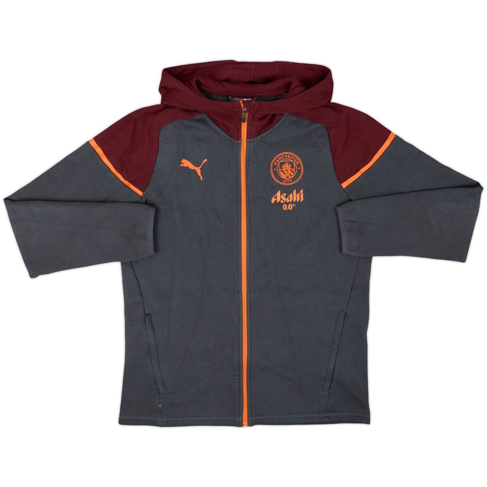 2023-24 Manchester City Puma Zipped Hooded Sweat Top - 7/10 - (M)