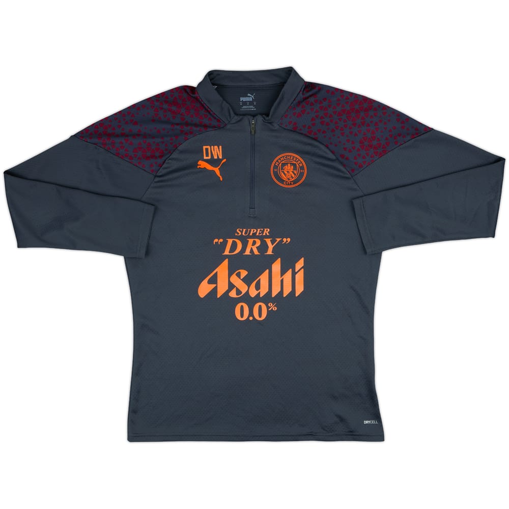 2023-24 Manchester City Staff Issue Puma 1/4 Zip Training Top DW - 8/10 - (M)