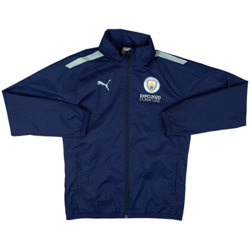 2020-21 Manchester City Puma Hooded Rain Jacket - 8/10 - (M)