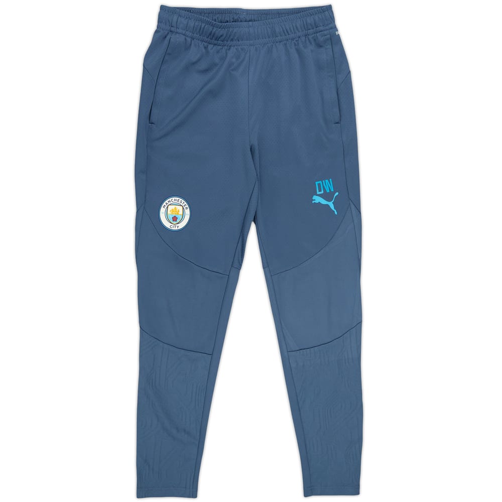 2024-25 Manchester City Puma Staff Issue Track Pants/Bottoms 'DW' - 9/10 - (M)