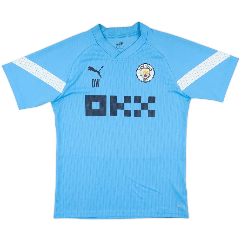2021-22 Manchester City Staff Issue Puma Training Shirt DW - 9/10 - (M)