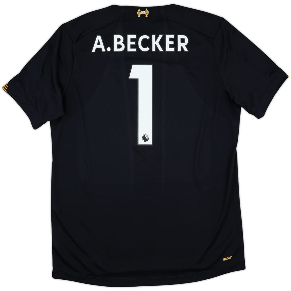 2019-20 Liverpool GK S/S Shirt A.Becker #1 - 10/10 - (L)