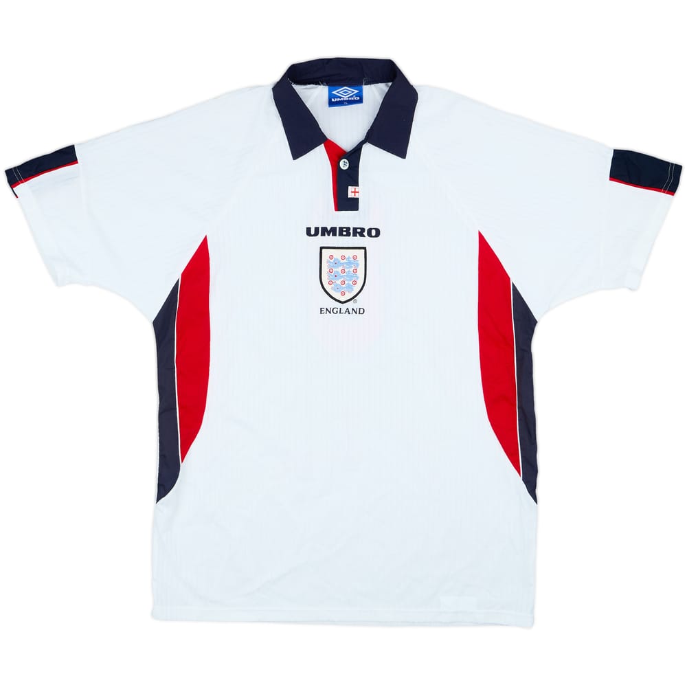 1997-99 England Home Shirt #8 - 8/10 - (XL)