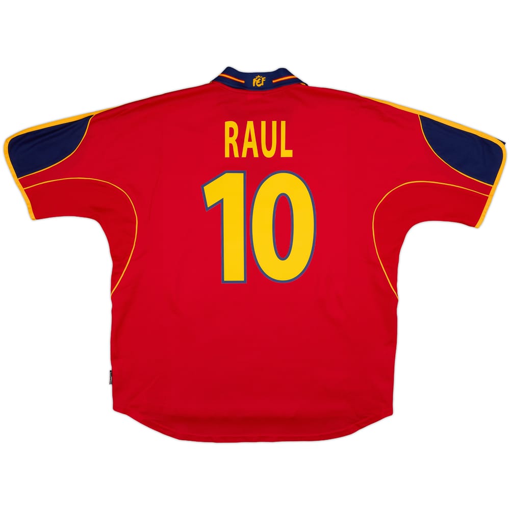 1999-02 Spain Home Shirt Raul #10 - 8/10 - (XL)