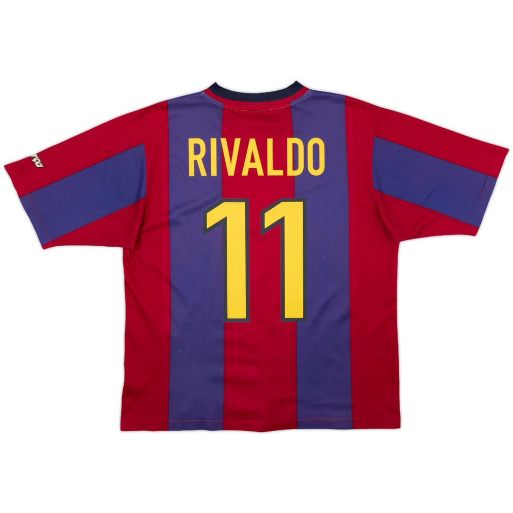 1998-00 Barcelona Basic Home Shirt Rivaldo #11 - 5/10 - (M)