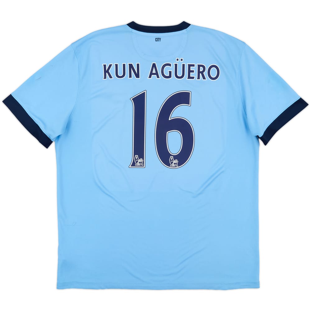 2014-15 Manchester City Home Shirt Kun Aguero #16 - 5/10 - (XXL)