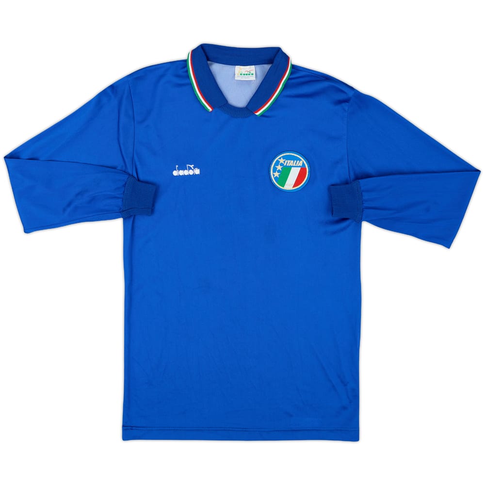 1986-90 Italy Home L/S Shirt - 10/10 - (XL.Boys)