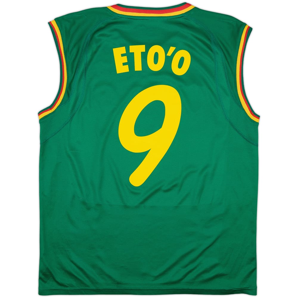 2002 Cameroon Home Vest Shirt Eto'o #9 - 8/10 - (L)