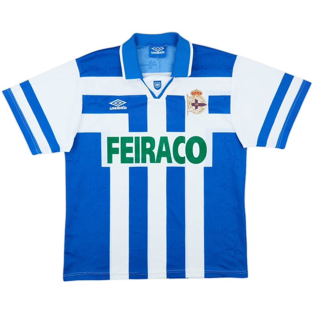 1994-97 Deportivo de La Coruna Home Shirt - 6/10 - (L)