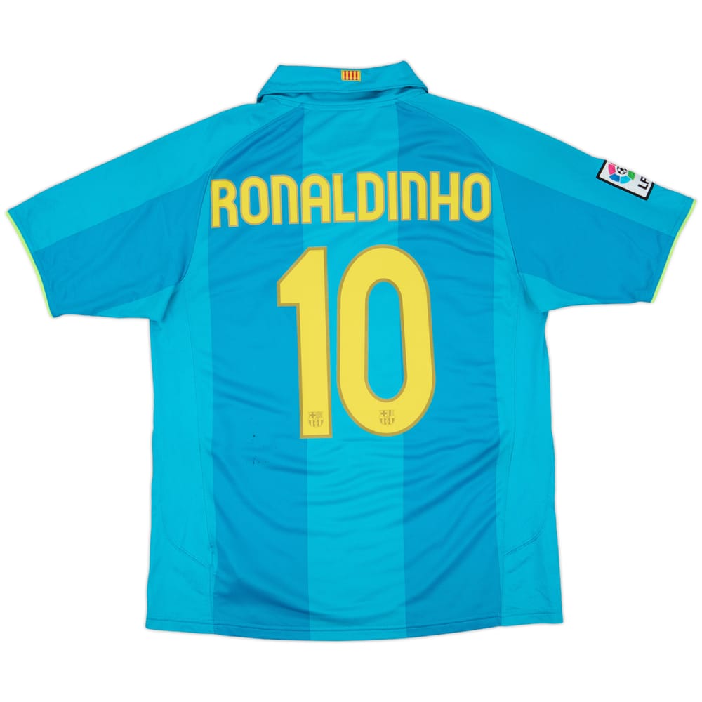 2007-09 Barcelona Away Shirt Ronaldinho #10 - 8/10 - (M)