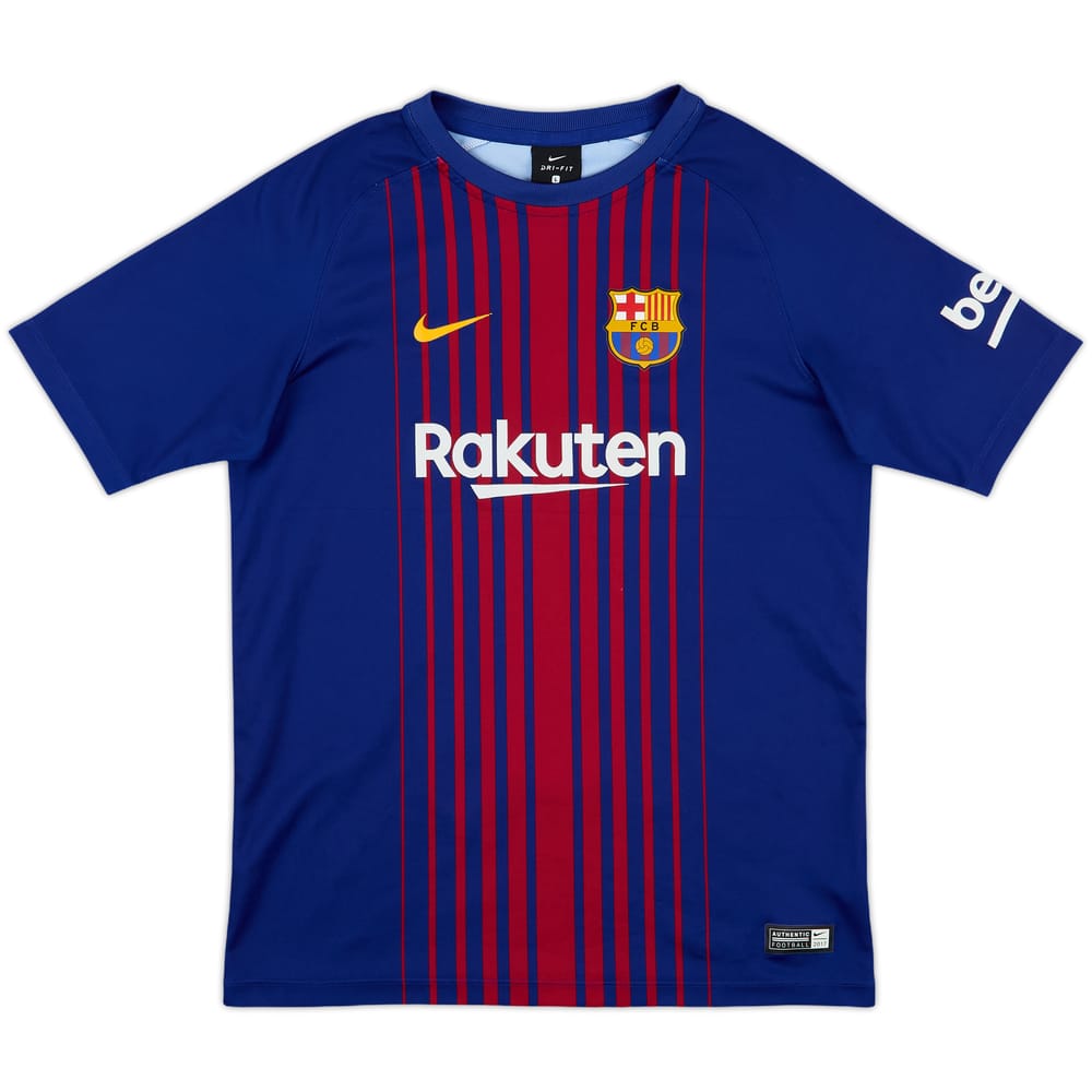 2017-18 Barcelona Basic Home Shirt - 7/10 - (L.Boys)