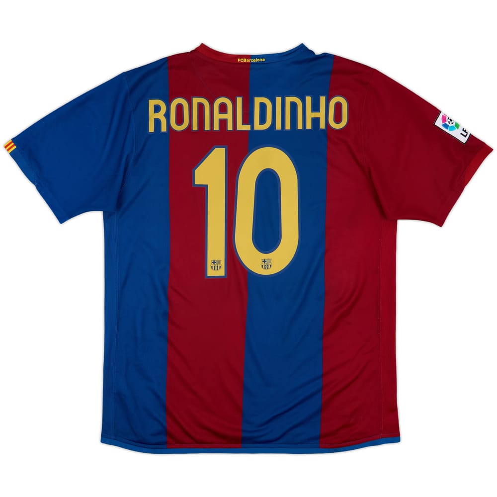 2006-07 Barcelona Home Shirt Ronaldinho #10 - 8/10 - (L)