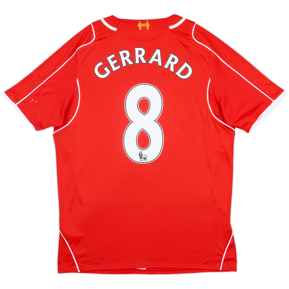 2014-15 Liverpool Home Shirt Gerrard #8 - 5/10 - (M)