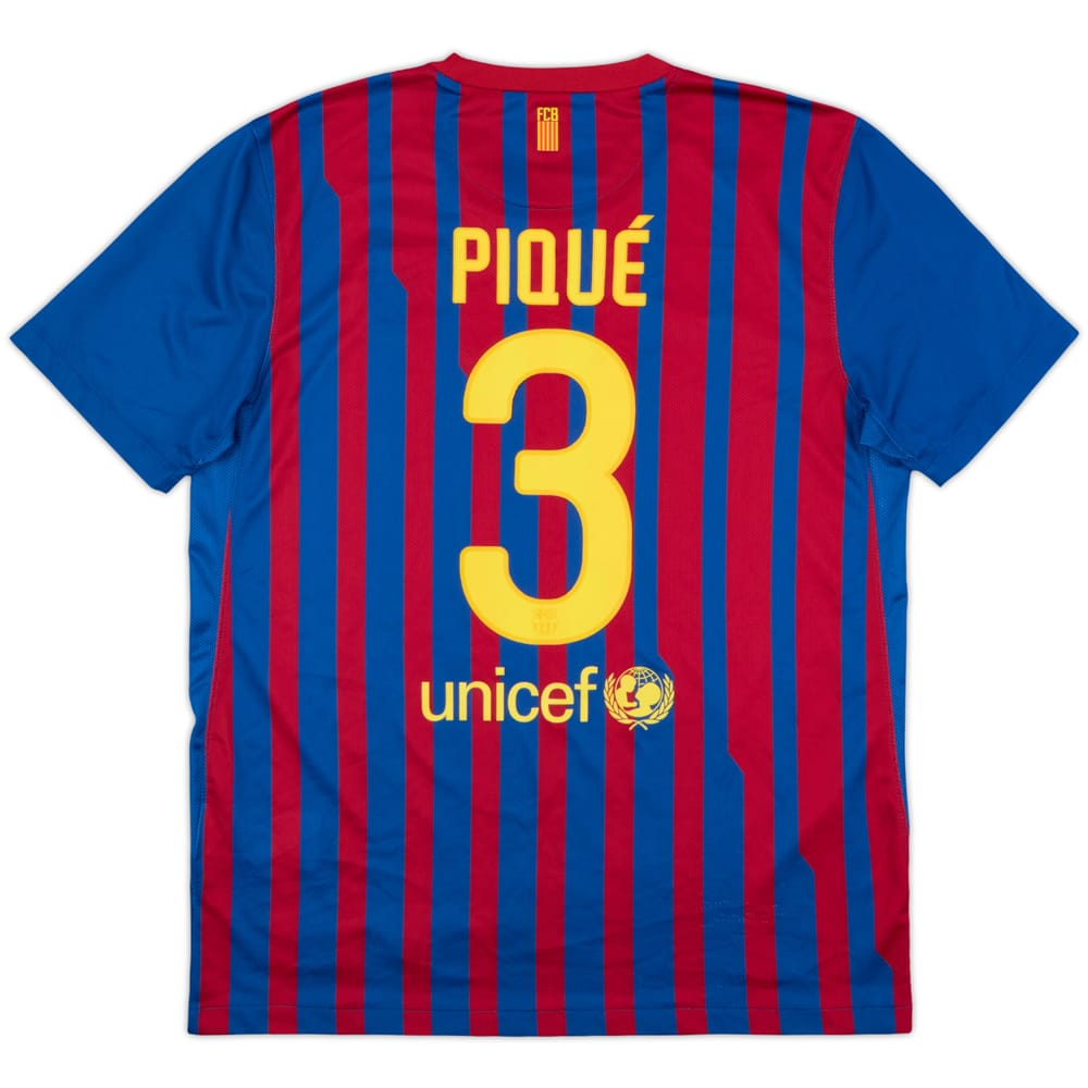 2011-12 Barcelona Home Shirt Pique #3 - 8/10 - (L)