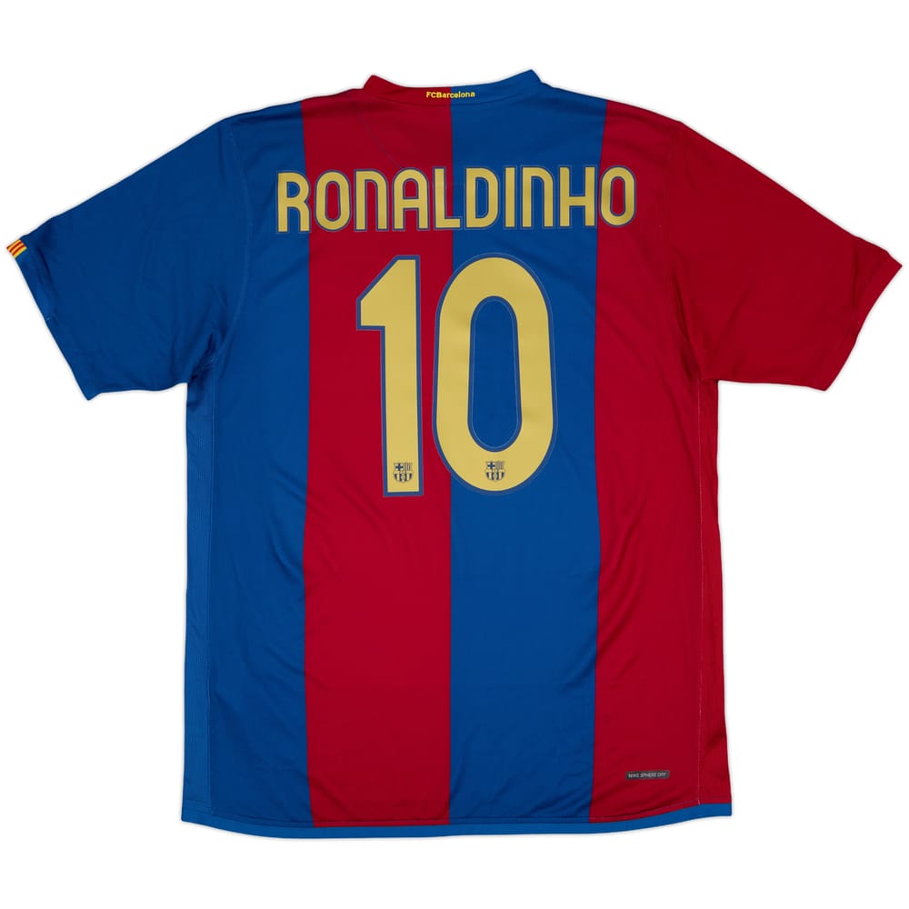 2006-07 Barcelona Home Shirt Ronaldinho #10 - 8/10 - (L)