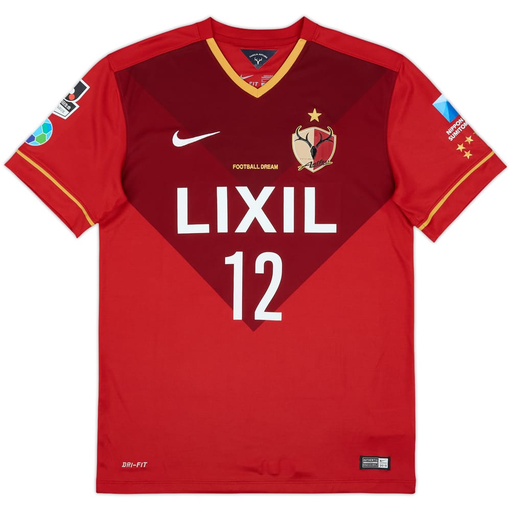 2015 Kashima Antlers Home Shirt #12 - 4/10 - (M)