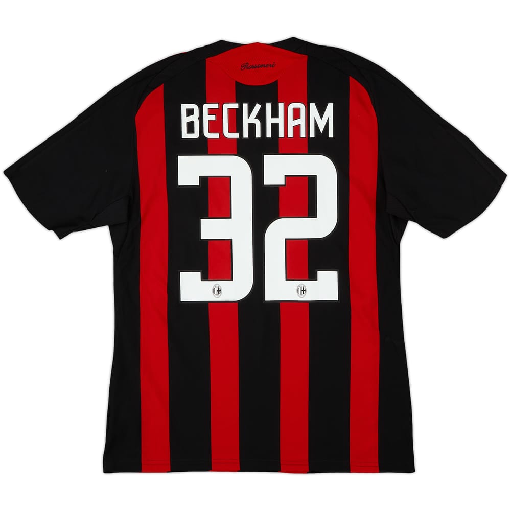 2008-09 AC Milan Home Shirt Beckham #32 - 8/10 - (M)