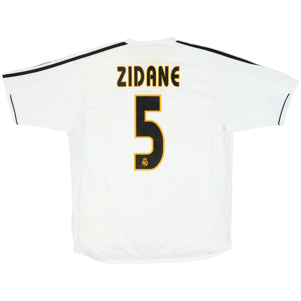 2003-04 Real Madrid Player Issue Home Shirt Zidane #5 - 6/10 - (M)