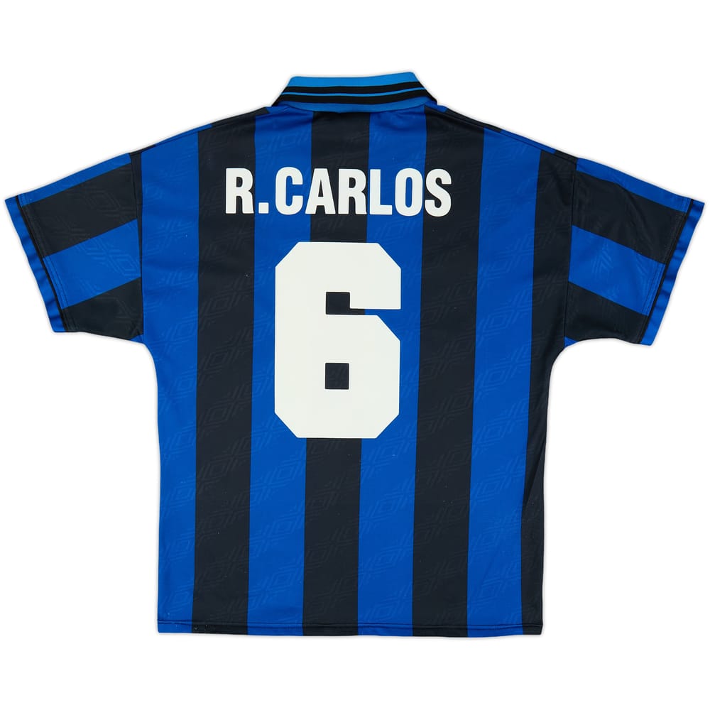 1995-96 Inter Milan Home Shirt R.Carlos #6 - 6/10 - (M)
