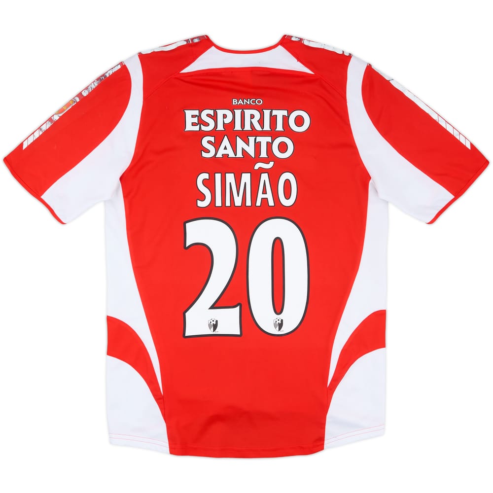 2005-06 Benfica Home Shirt Simao #20 - 5/10 - (M)