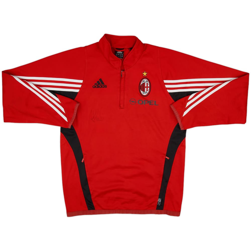 2003-04 AC Milan Signed adidas 1/4 Zip Sweat Top - 6/10 - (S)