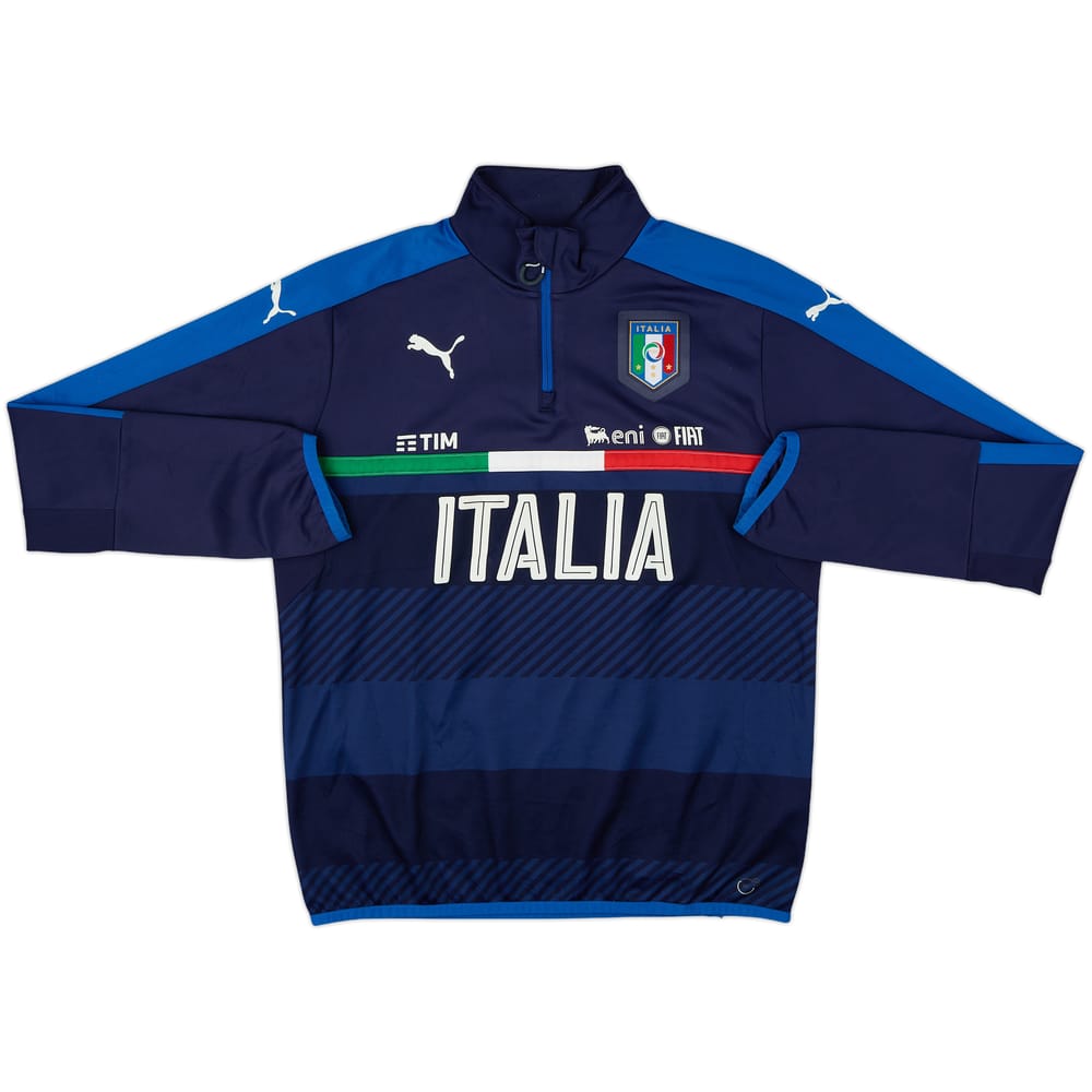 2014-15 Italy Player Issue Puma 1/4 Zip Drill Top - 6/10 - (L)