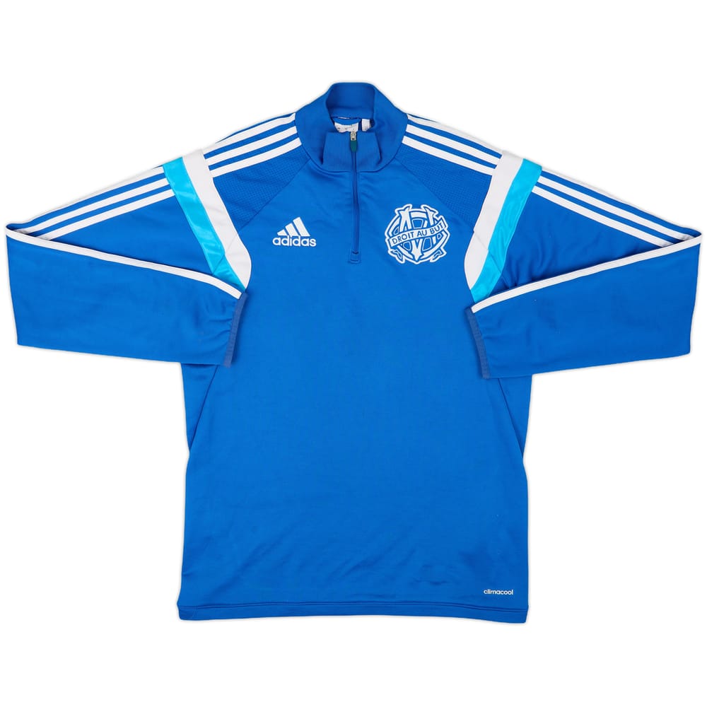 2014-15 Olympique Marseille adidas 1/4 Zip Drill Top - 6/10 - (S)