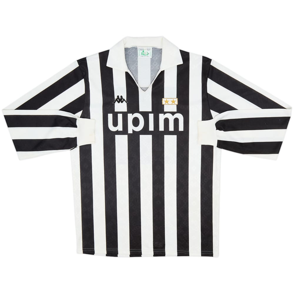 1989-90 Juventus Home L/S Shirt #11 - 8/10 - (XL)