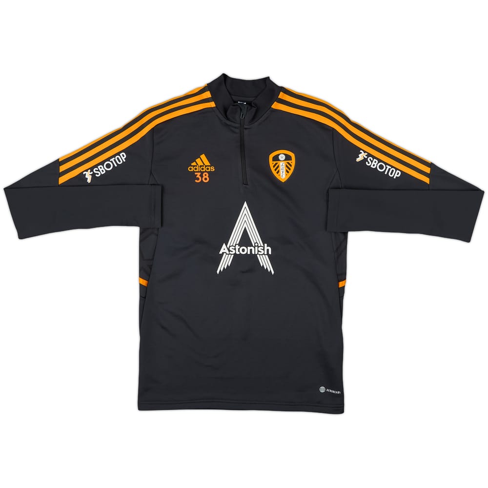 2022-23 Leeds Player Issue adidas 1/4 Zip Sweat Top #38 - 10/10 - (XS)
