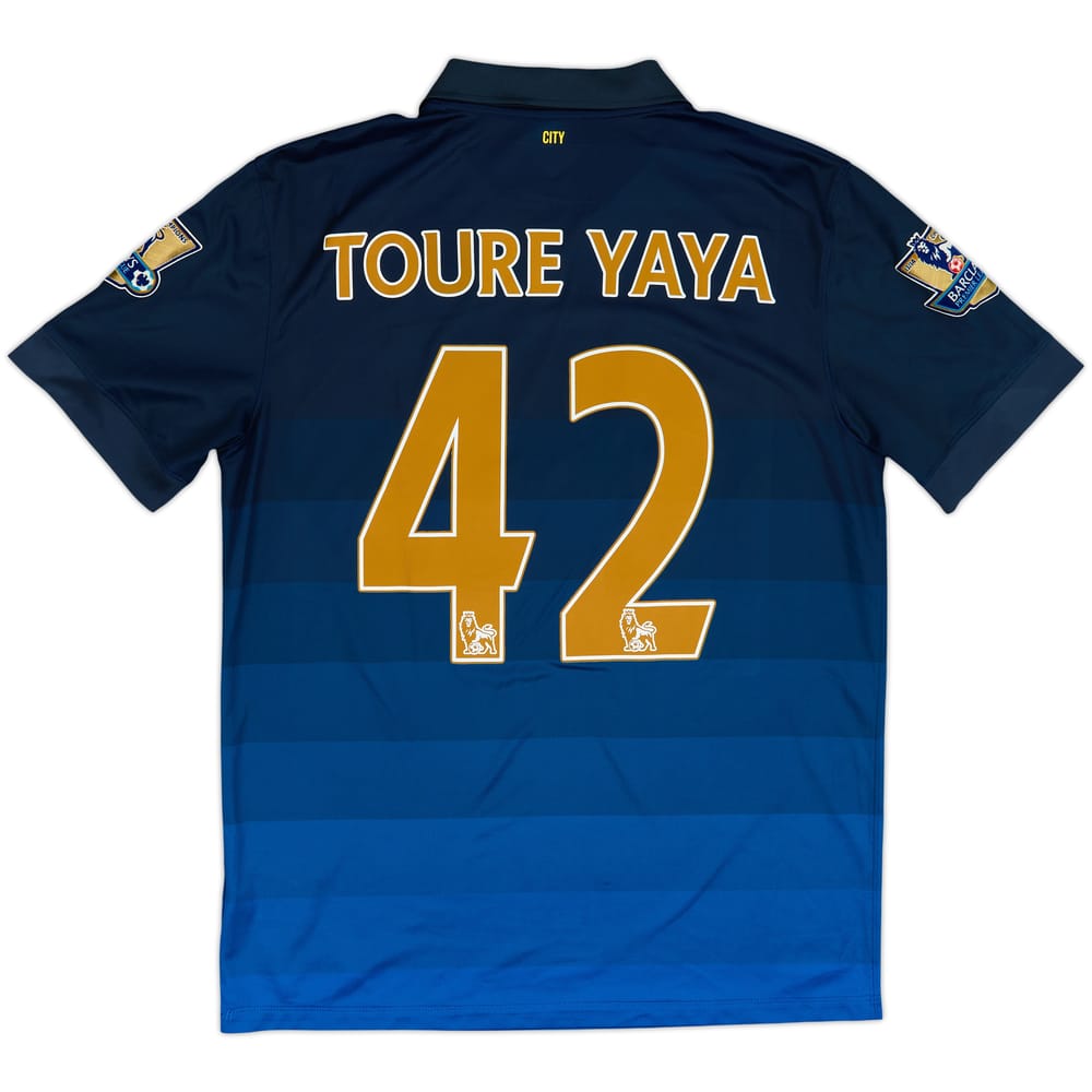 Camiseta de visitante del Manchester City 2014-15 Toure Yaya #42 - 8/10 - (L)