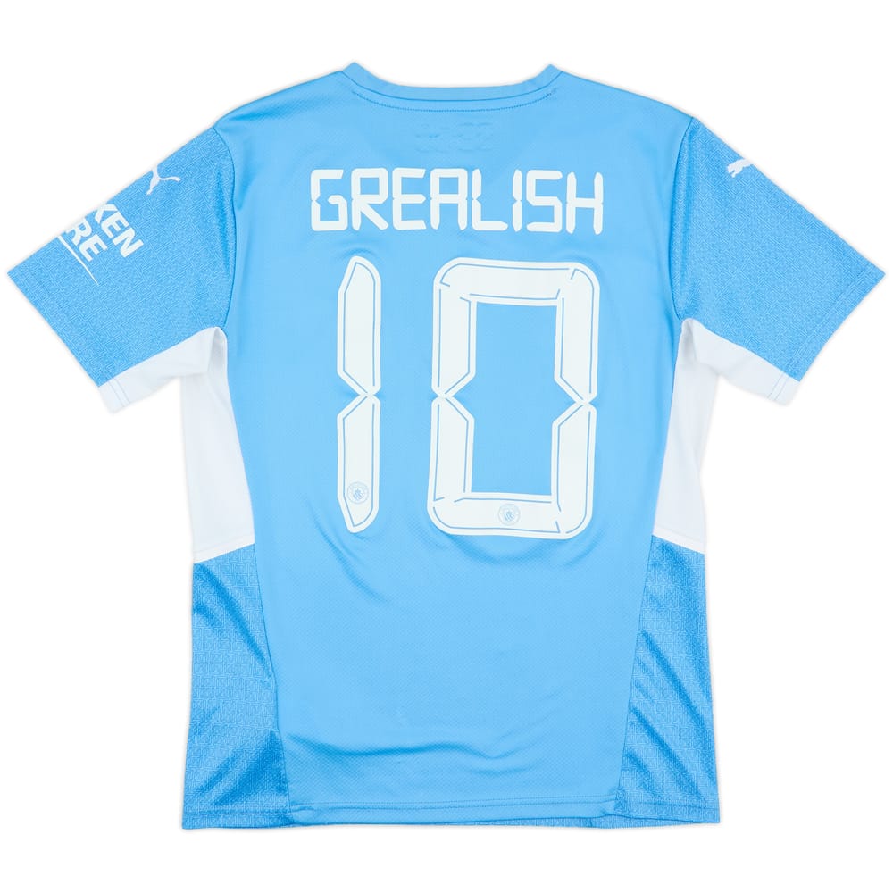 2021-22 Manchester City Home Shirt Grealish #10 - 6/10 - (M)