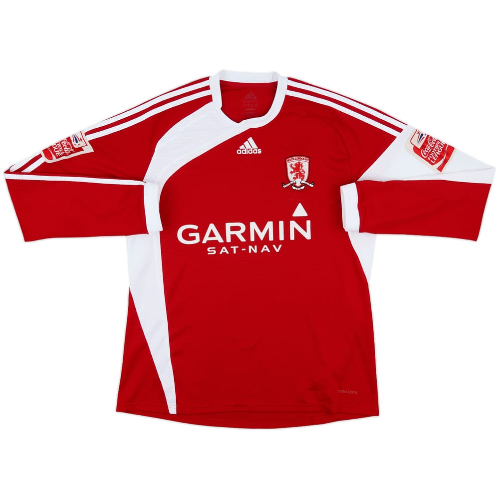 2009-10 Middlesbrough Home L/S Shirt - 8/10 - (L)