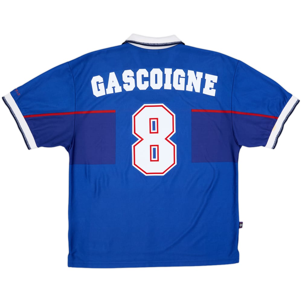 1997-99 Rangers Home Shirt Gascoigne #8 - 8/10 - (XL)