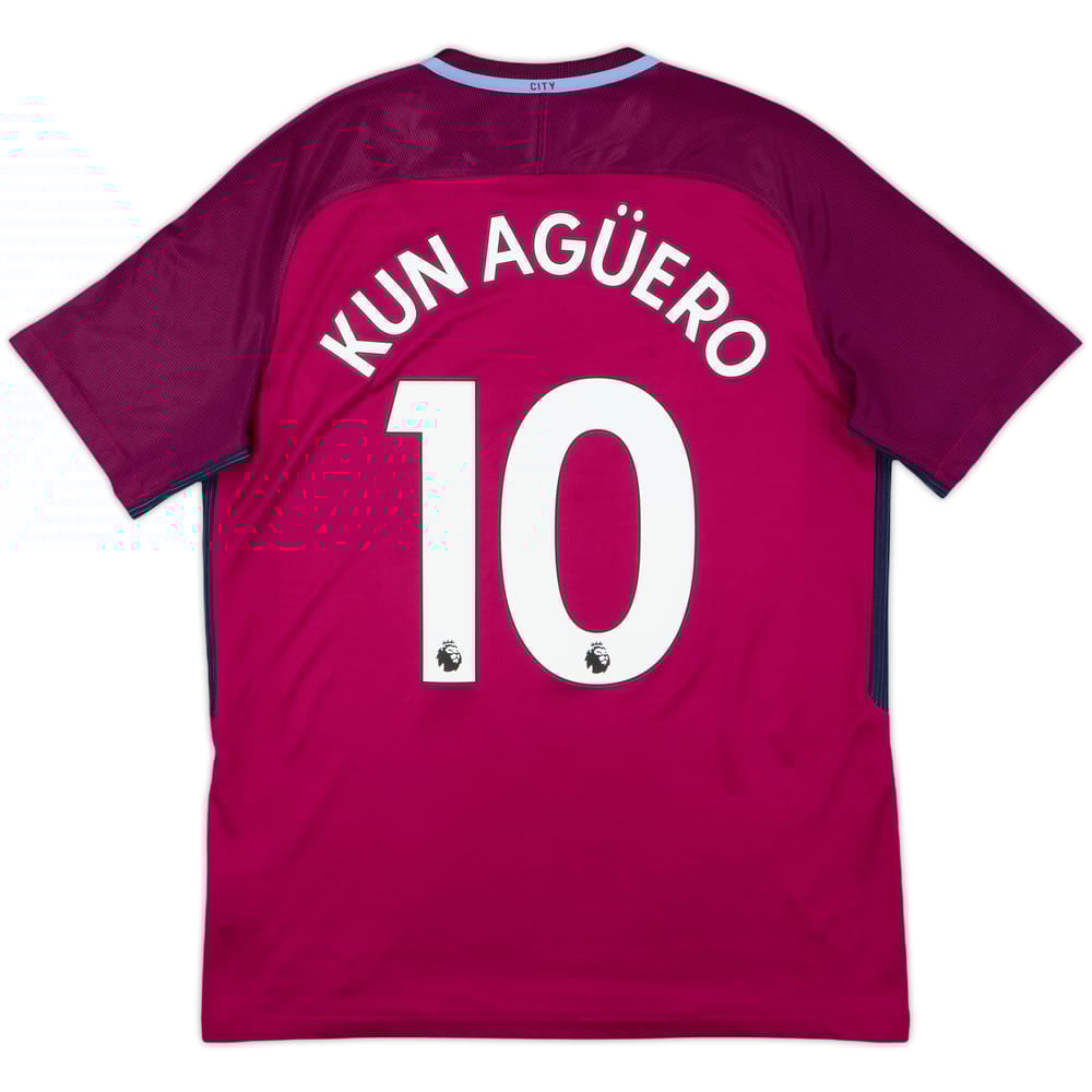 2017-18 Manchester City Away Shirt Kun Aguero #10 - 8/10 - (L)