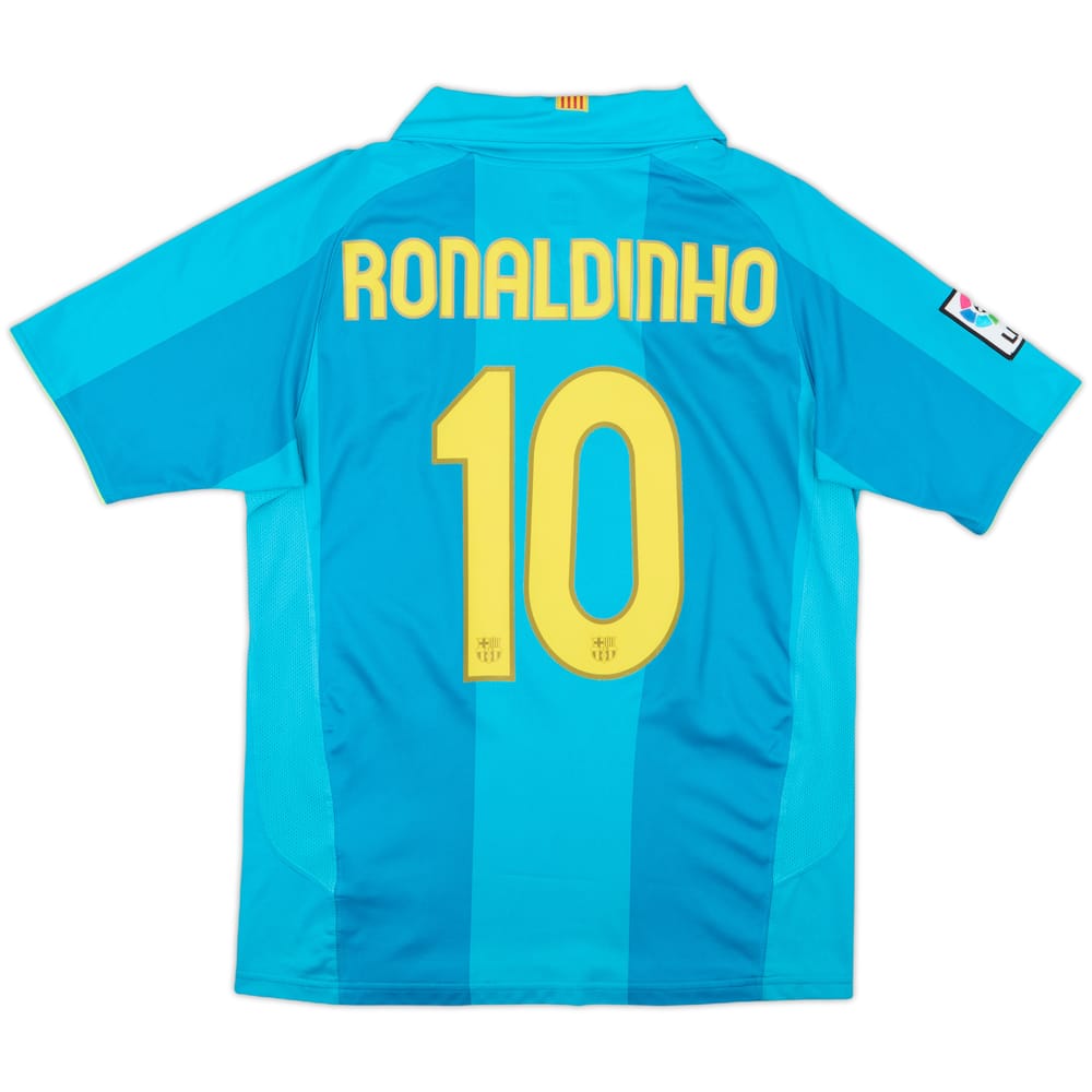 2007-09 Barcelona Away Shirt Ronaldinho #10 - 6/10 - (S)