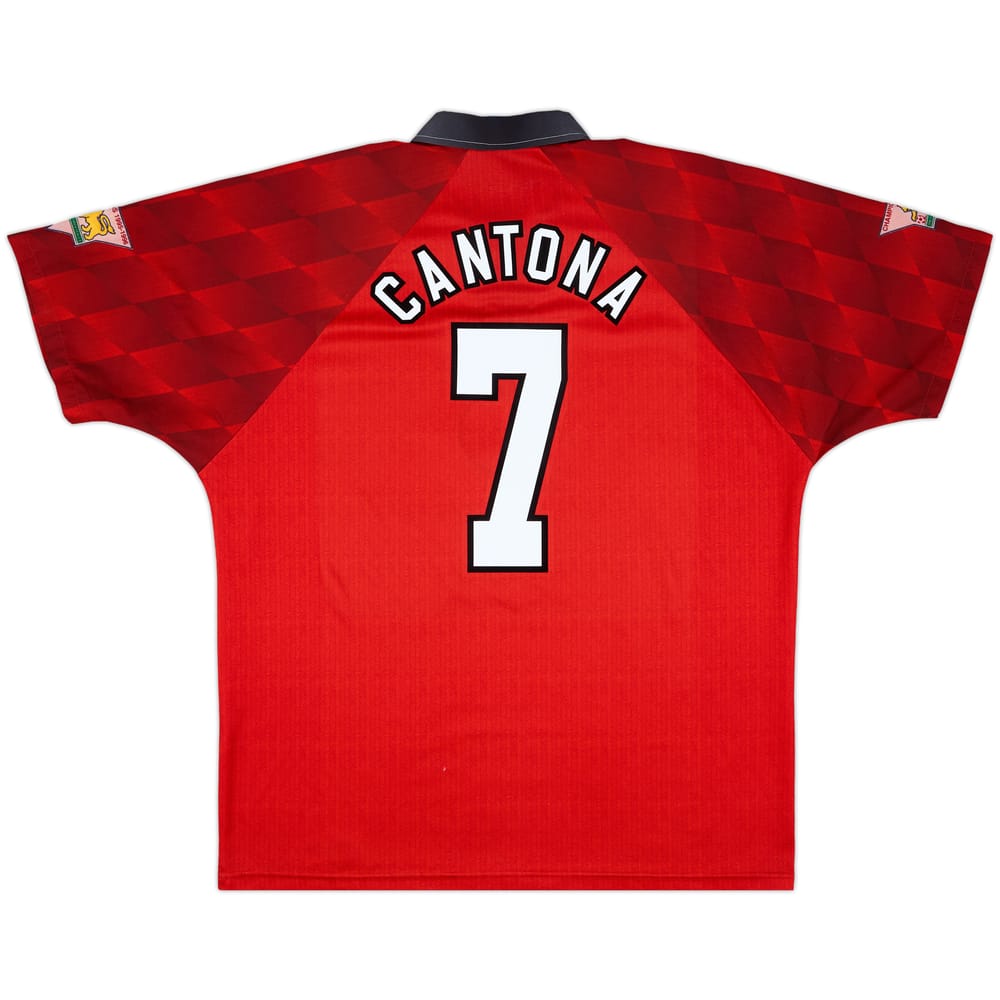 1996-98 Manchester United Home Shirt Cantona #7 - 8/10 - (XL)