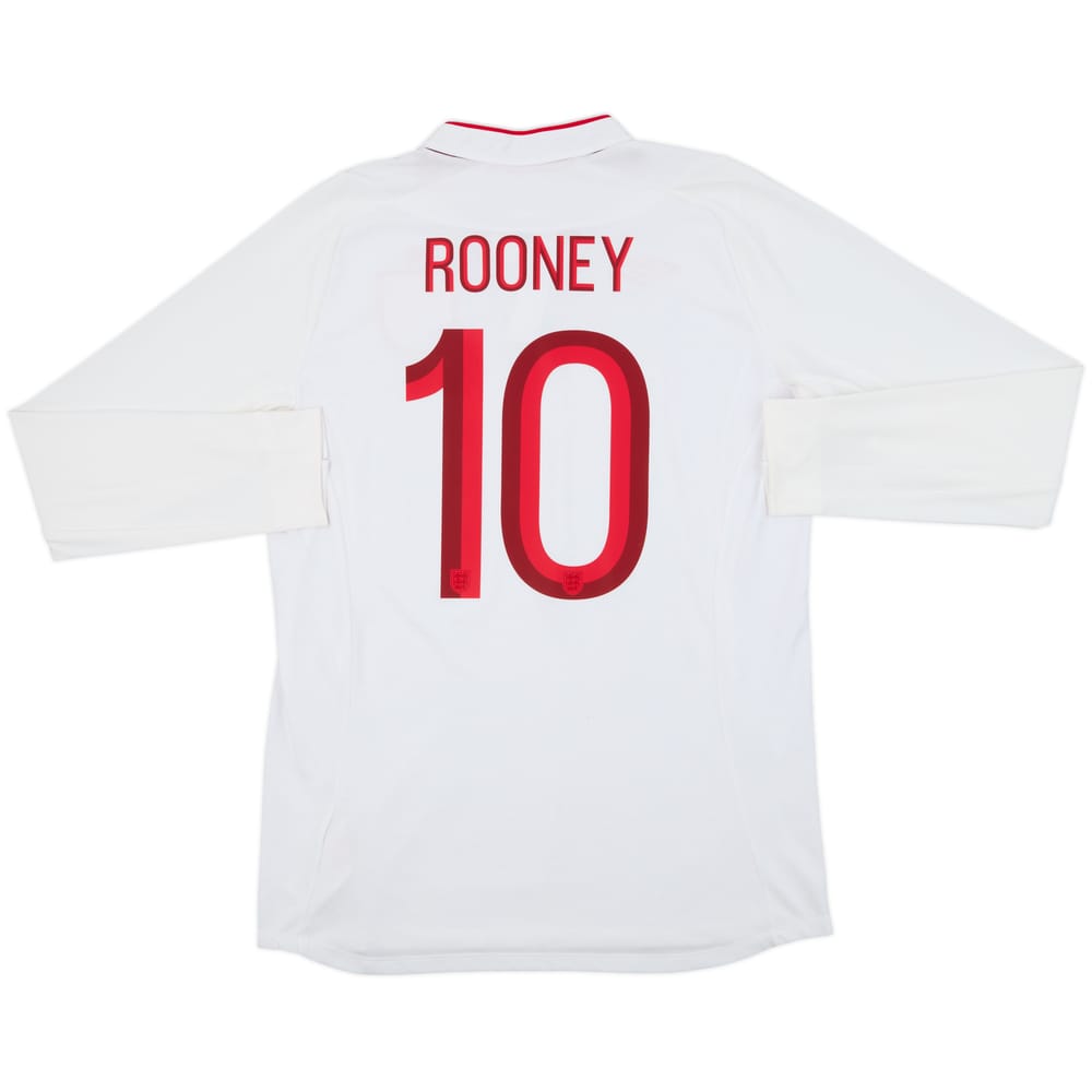 2012-13 England Home L/S Shirt Rooney #10 - 8/10 - (L)