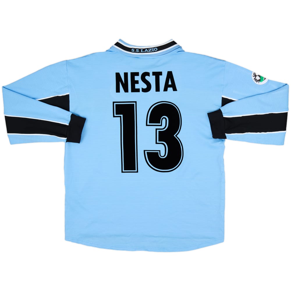 1998-00 Lazio Home L/S Shirt Nesta #13 - 7/10 - (L)