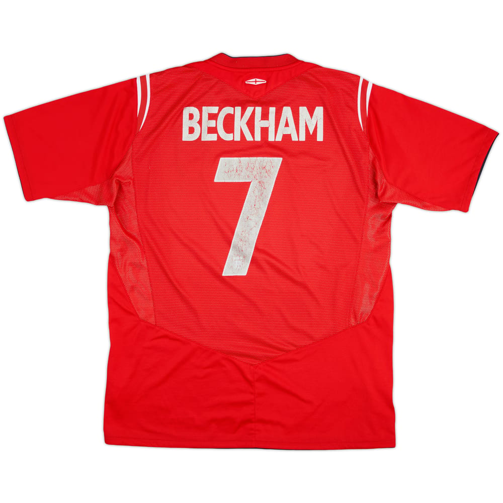 2004-06 Inglaterra Camiseta Visitante Beckham #7 - 5/10 - (L)