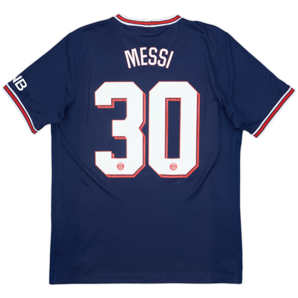 2021-22 Paris Saint-Germain Home Shirt Messi #30 - 7/10 - (L)